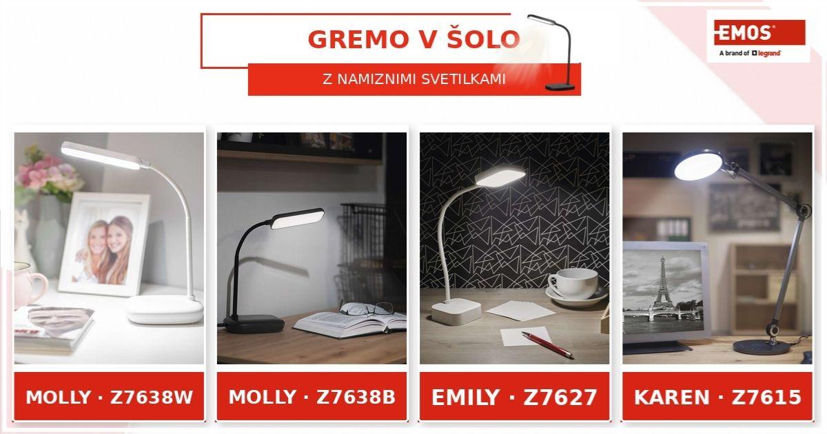 V šolo z EMOS namiznimi svetilkami