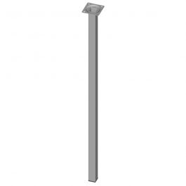 Noga mizna 25x25x700mm, srebrna 