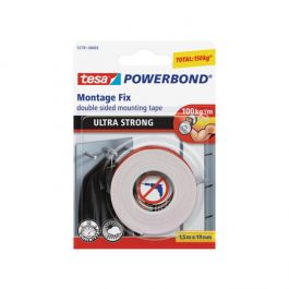Trak lepilni dvostranski Tesa Powerbond Ultra strong, 1,5m x 19mm
