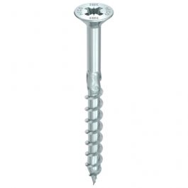 Vijak iverni Heco 3,5x30mm, (Pak=1000kos), delni navoj, vgrezna glava, PZD2, srebrni cink 
