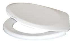 DESKA WC PERLA SOFT CLOSE SNEMLJIVA BELA DUROPLAST ABS TEČAJI