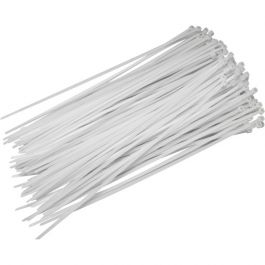 Vezica nylon bela 300x3,6mm - 100 kos