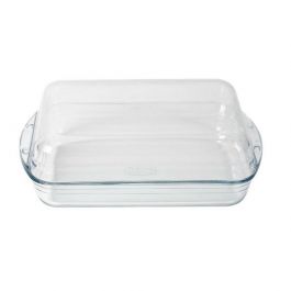 Pekač steklen s pokrovom 5,2l, 35x22x12cm  
