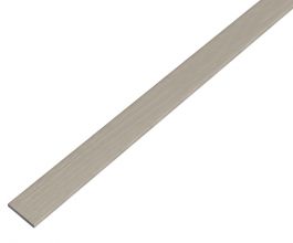PROFIL PLOŠČATI 15x2mm/1m, ALU inox temen, samolepilni