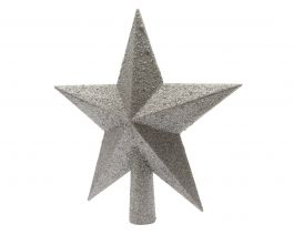 Zvezda božična srebrna 19 cm Kaem.
