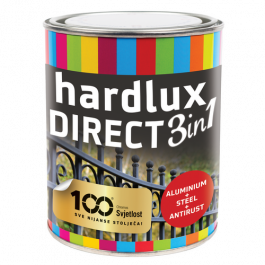 Hardlux lak direct 3 v 1 srebrni RAL 9007 0,75l