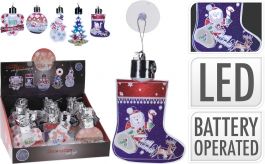 Figura božična nogavica led,11cm  Koo.