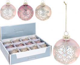 Bučka novoletna steklena Pretty fi 80mm, Koo.