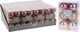 Bučke novoletne roza/zlate 6 cm, set 12/1, Koo.