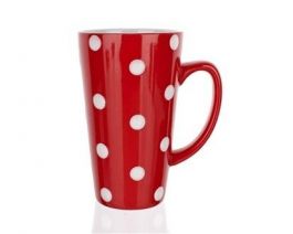 Lonček rdeč s pikicami 450ml   
