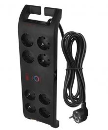 Prenapetostna zaščita 8V/3M ČRN 1800J schuko Emos