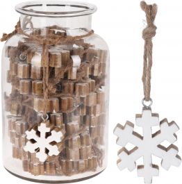 Snežinke 2 cm bele, 
