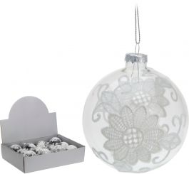 Bučka novoletna steklena  fi 80mm, Koo.