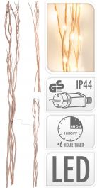 Veja dekorativna rjava z lučkami 40 kom, 110cm, Koo.