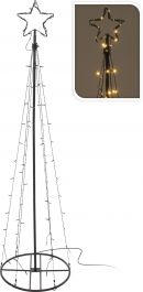 Stožec  z zvezdo 90 led lučk, 180 cm, Koo.