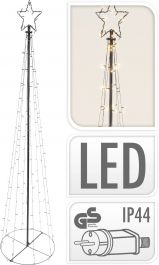 Storž z zvezdo 140 led lučk, 240 cm, Koo.