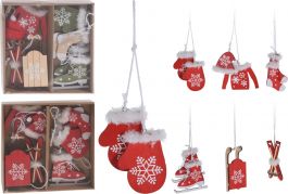 Okras novoletni les, set 6 kom/60 mm, Koo.