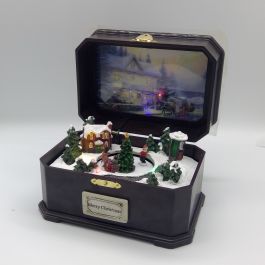 Skrinja glasbena, drevesa, led, Tims