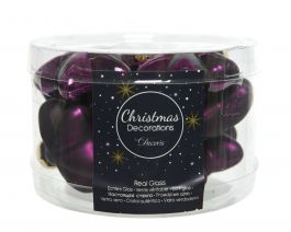 Okrasi novoletni zvezde vijolične, set 12 kom, DSGlas