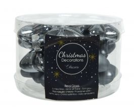 Okrasi novoletni zvezde kamnito modra, set 12 kom, DSGlas