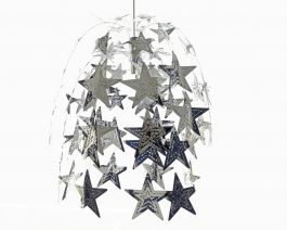 Snop zvezdic srebrnih 60 cm, DSGlas