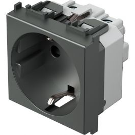 Vtičnica MODUL SCHUKO+KS 2P+16A 2M antracit