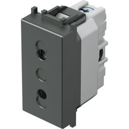 Vtičnica MODUL EURO+KS 2P 10A 1M antracit