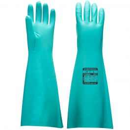 Rokavice odporne na kemikalije št.XL/10 (nitrilne-podaljšane)
