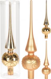 Špica za božično drevo zlata 25 cm, Koo.