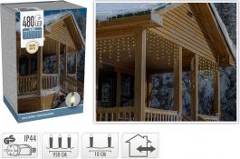 Lučke 480 led ICICLE toplo bela zavesa,9,5 m, Koo.