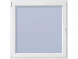 Okno PVC JEWE 118x118cm, levo, belo, 6 komorno, steklo 1,1K, odpiranje in nagib 