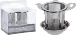 Cedilo za čaj inox s kovinskim držalom 10x8x7cm 
