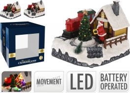 Dekoracija božična pokrajina/vlak led, 15x14cm, Koo.