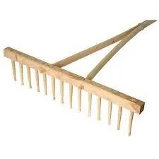Grablje lesene 16 zob,180 cm