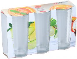 Kozarec za vodo/sok, 270ml, set 3/1, Alpina
