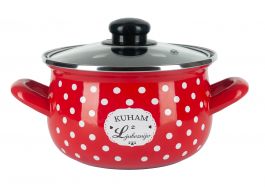 Kozica visoka 20cm/3,7l rdeča Kuham z ljubeznijo
