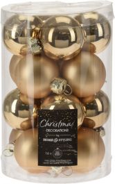 Bučke novoletne zlate steklene fi 3,5 cm, set 16/1, Koo.