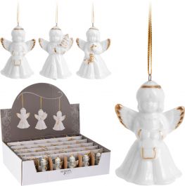 Figura božična angel viseč, 6 cm, Koo.