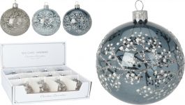 Bučka novoletna steklo veje fi 80 mm, Koo.