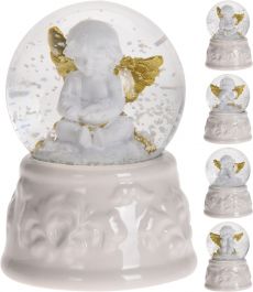 Krogla snežna angelček 6,5 cm, Koo.