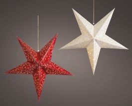Zvezda božična led papir 60cm, Kaem.