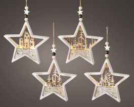 Lučka božična led zvezda, 14cm
