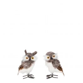 Figura sova novoletna 15cm, Edel.