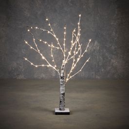 Drevo božično rjavo 96 led, na baterije, 60 cm, Edel.