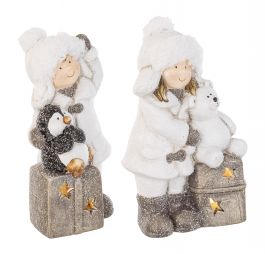 Figura okrasna fantek/punčka,  Bizz.