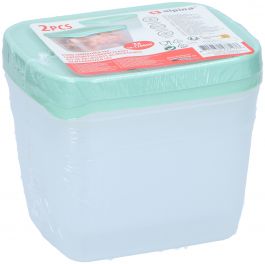 Doza za shranjevanje s pokrovom 1200ml set 2/1 12x15x10,5cm Alpina 
