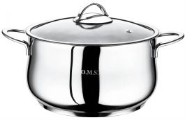Lonec 6,2l s stekl. pokrovom 2-R inox fi24x14cm, indukcija
