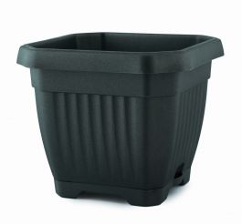 Lonec cvetlični Octagon z vodno rez., 25 x 25 cm ( 11,0 L ) antracit, PLS