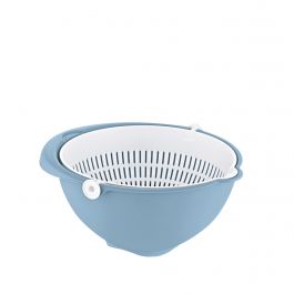 Skleda s cedilom Stella 2 v 1 21x21x10,5cm nordic blue 
