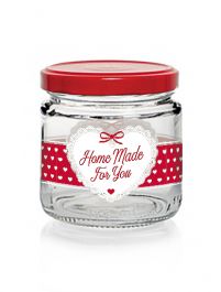 Kozarec za vlaganje dekor Home made FOR YOU s pokrovčkom,, 100ml 
